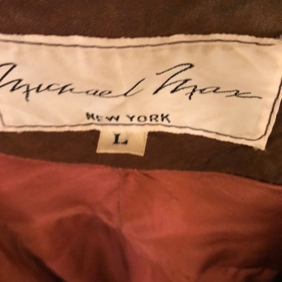 Womens 80s Vintage Long Brown Genuine Leather Coat - Picture 8 of 16